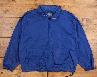 Vintage Members Only Bomber Jacket L 90s Windbreaker Blue