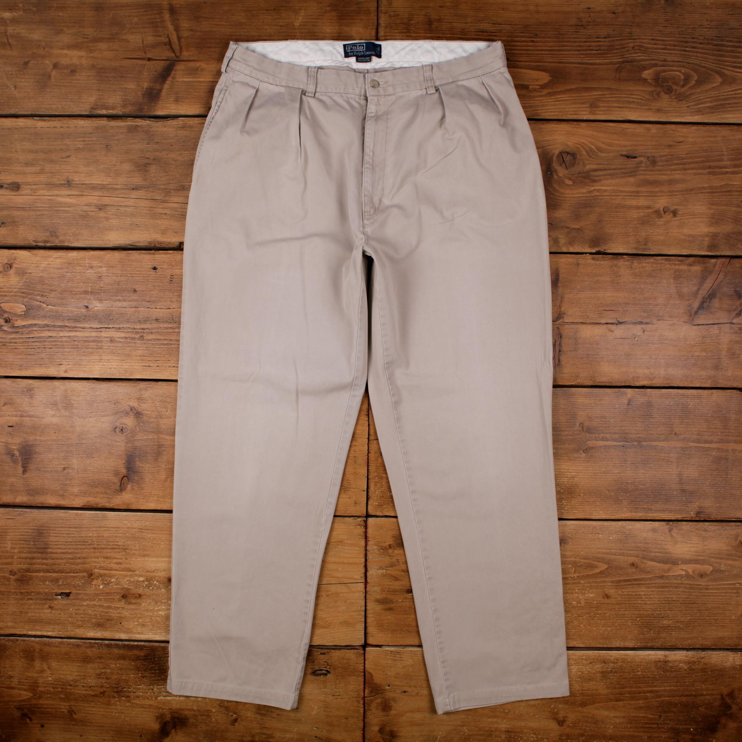Polo by Ralph Lauren Chinos Trousers Pants 38x34 Mens Beige Andrew