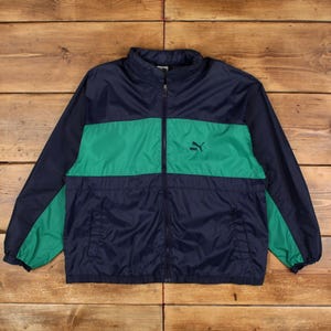 Vintage PUMA Windbreaker Jacket L Blue
