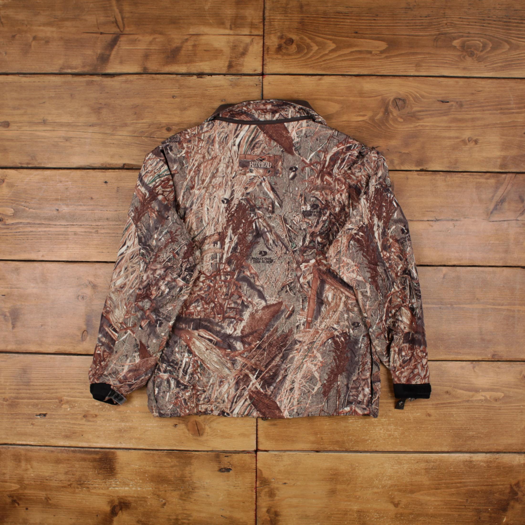 90s REDHEADリアルツリー 迷彩ワークジャケットモッシーオークフルジップ Vintage Redhead Workwear Jacket S Mossy Oak Duck Blind Camouflage