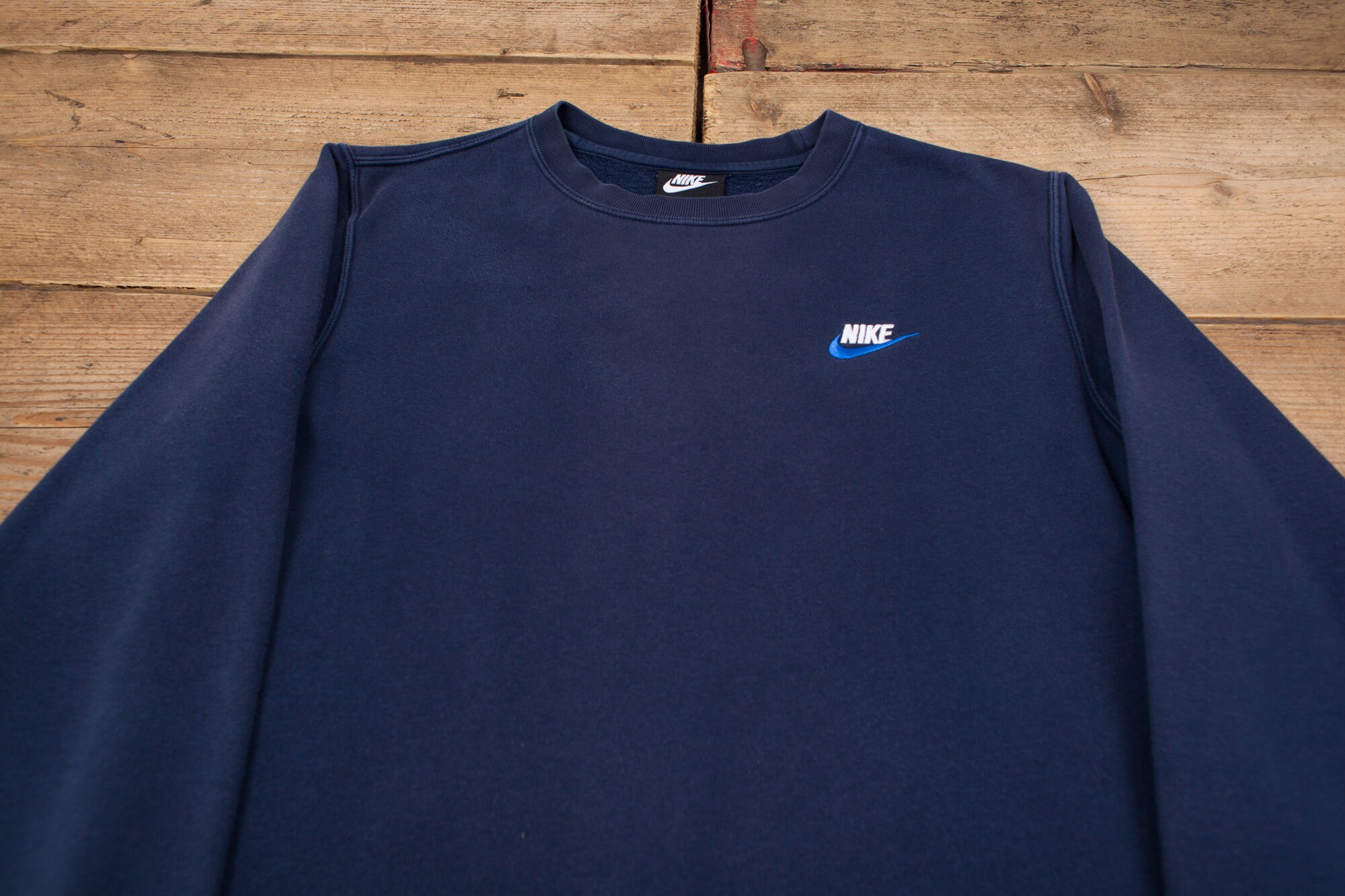 Mens Nike Navy Blue Round Neck Swoosh Logo Sweatshirt Jumper | Etsy