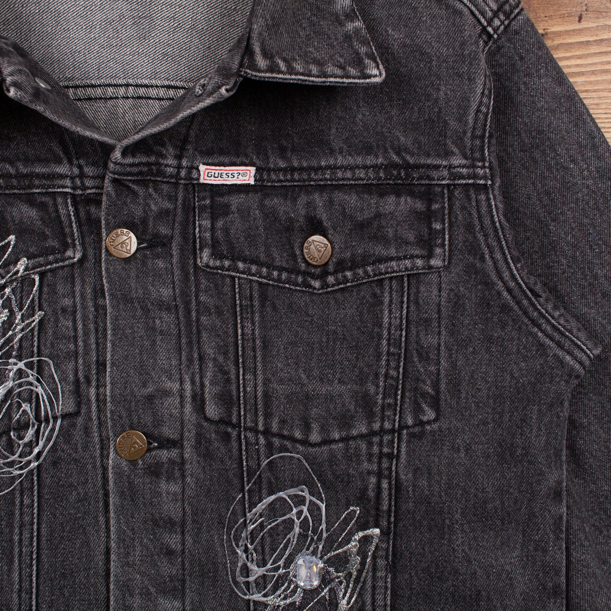 90s guess black denim jacket USA製 90s guess black denim jacket USA製 90s