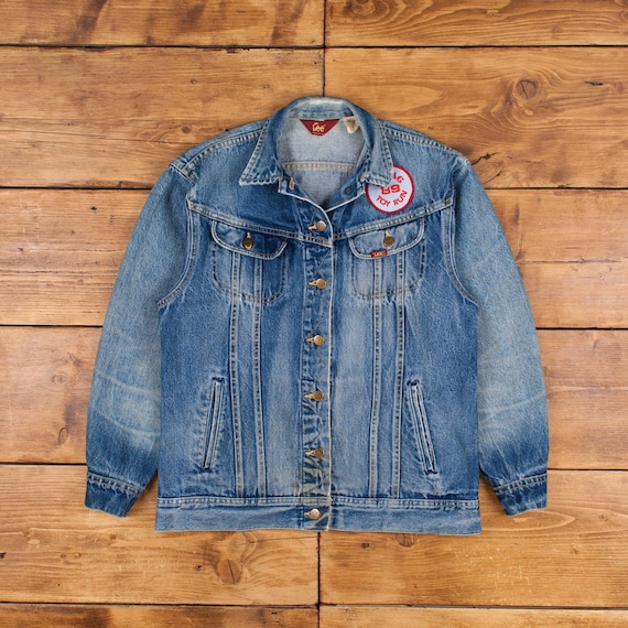 vintage 80s Lee Denim JKT アメリカ製 Vintage Lee Denim Jacket L USA Made 80s Stonewash Trucker