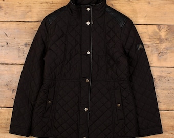 Lauren Ralph Lauren Quilted Jacket M Womens Black Casual Outdoor Padded