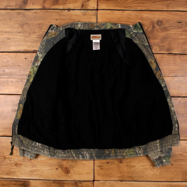 Chaqueta de exterior vintage Mossy Oak M Realtree FieldStaff verde camuflaje marrón imagen 4