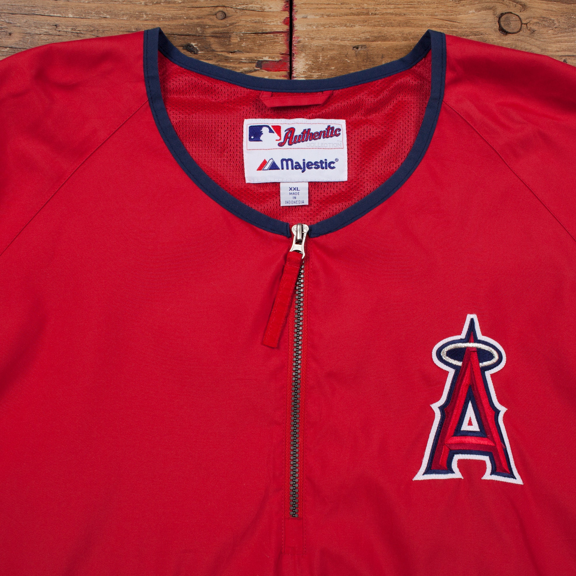 Majestic ANGELS ジャケット XL Men's Los Angeles Angels Majestic Red Double Climate Full
