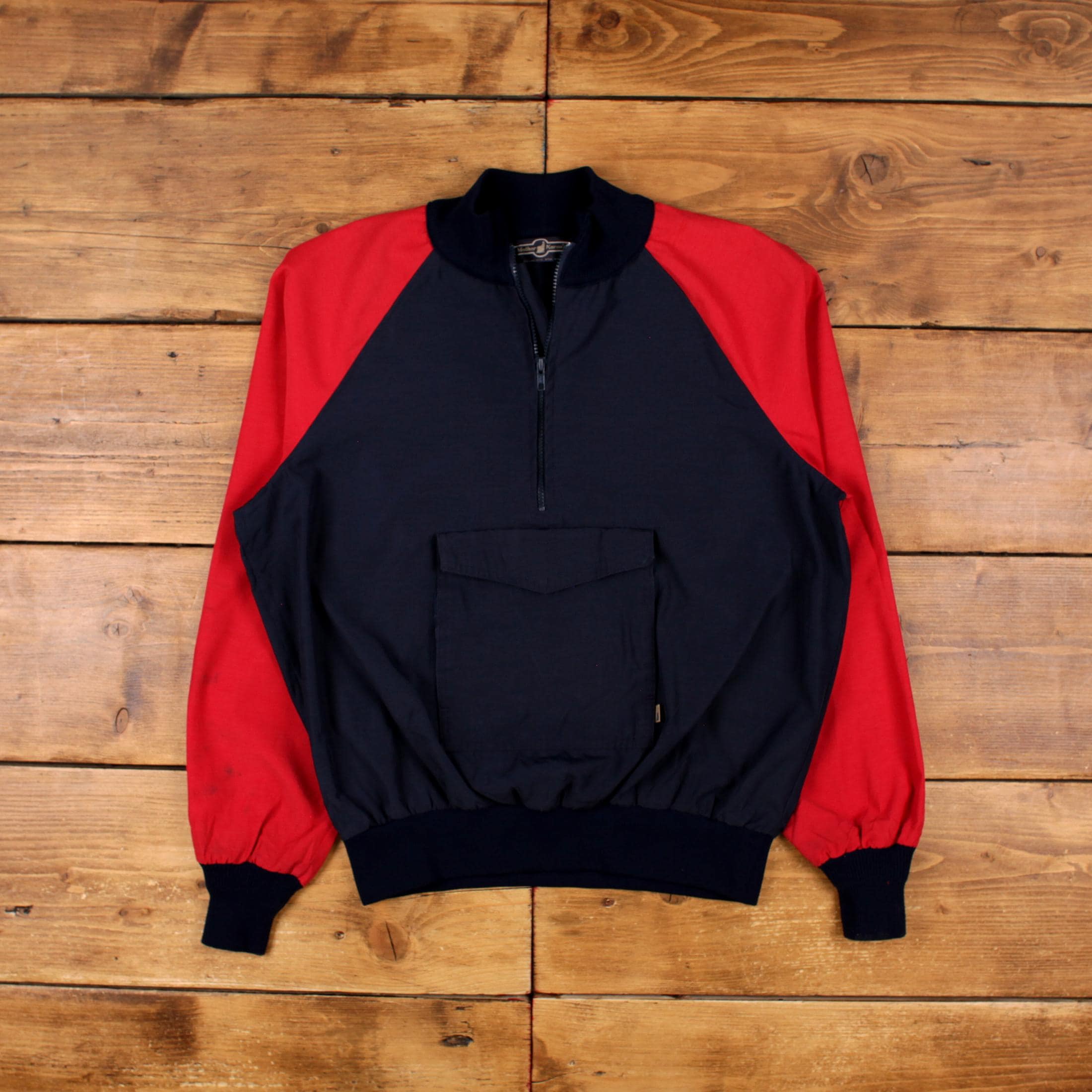 Vintage Mother Karen's Windbreaker Jacket L 90s Colour Block Pullover Smock