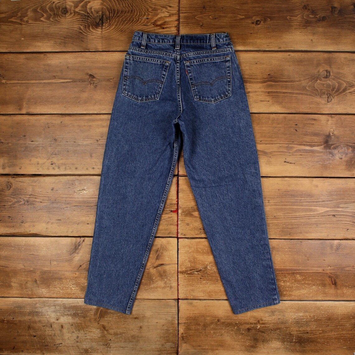 Vintage Levis Jeans 27 x 29 Medium Wash Straight Blue Womens Red Tab Denim, foto 2 di 5