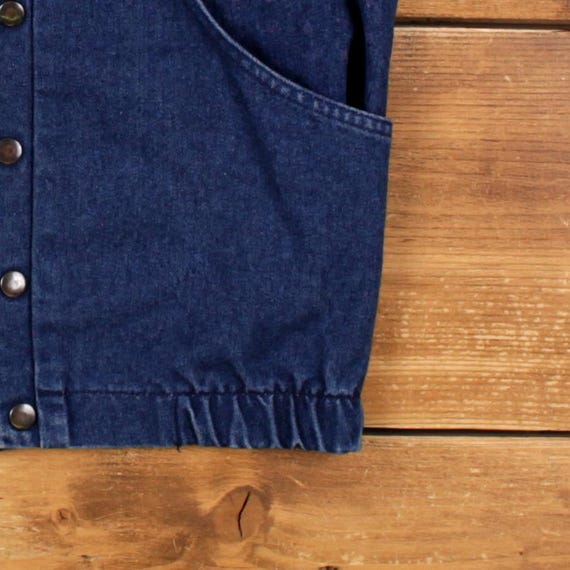 Gilet Vest Vintage New Concepts Taille M Bleu Denim | Style Années 90 | Snap Vest Femme