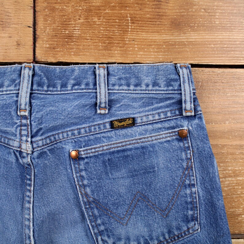 Vintage Wrangler Jeans Hose Hose 34x33 USA Made 90er Jahre Unisex Gerade Blau Bild 4