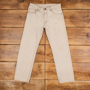 Vintage Levis 505 Jeans 30 x 30 Light Wash Straight Beige Womens Red Tab Denim