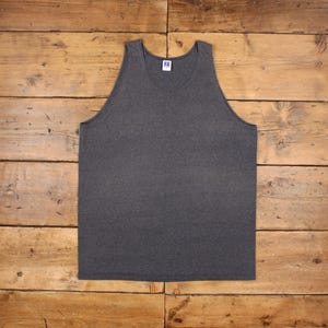 Vintage Russell Athletic Blank T Shirt XL Vest Grey Tee