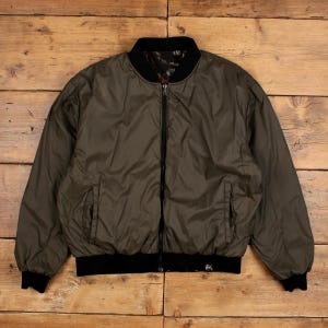 Browning Bomber Jacket L Mens Green Reversible Real Tree Camo Olive image 3