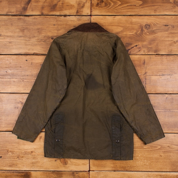 Vintage Barbour Bedale Jacket C34 S Wax Cotton Hu… - image 3