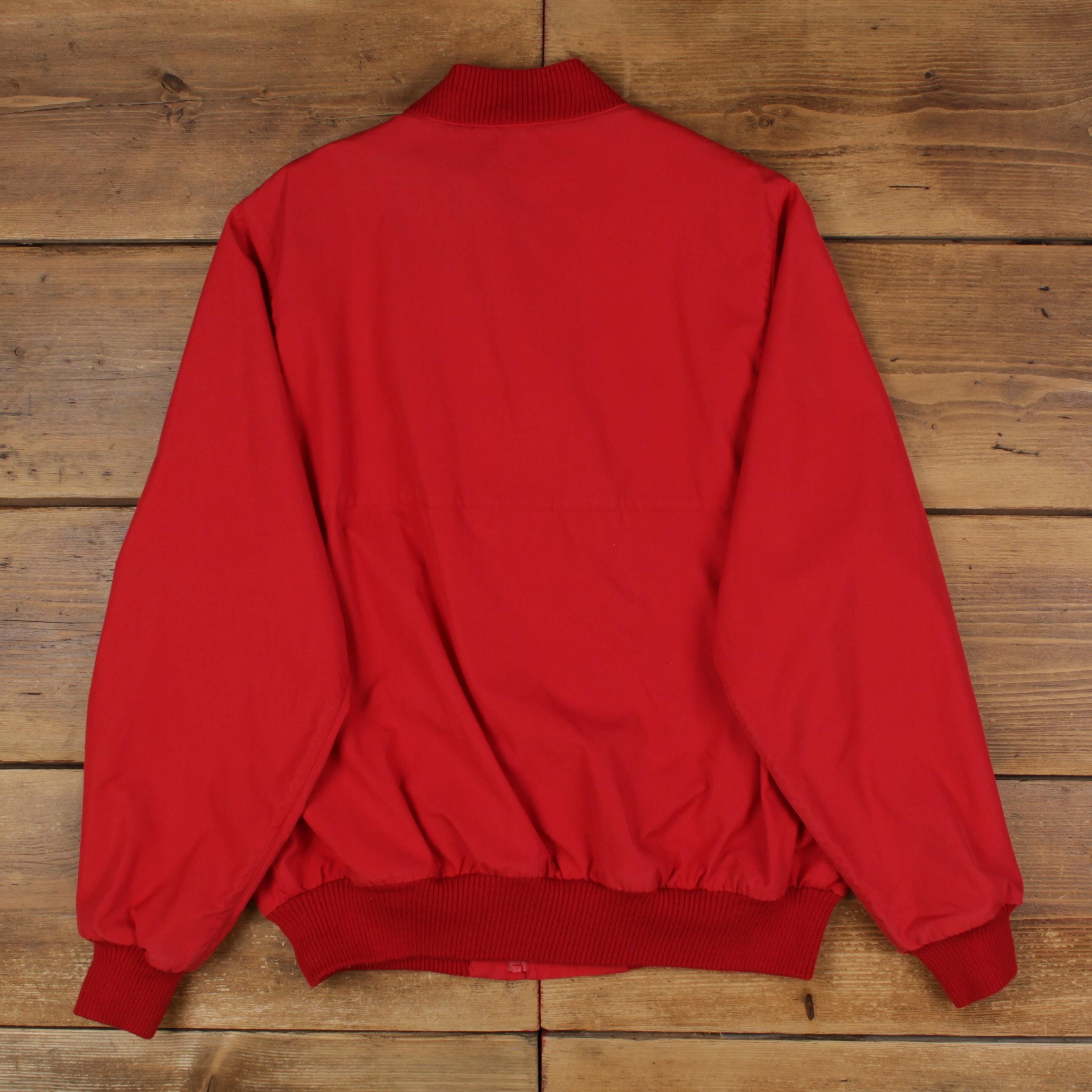 Vintage Ralph Lauren Bomber Jacket XL Red - Etsy