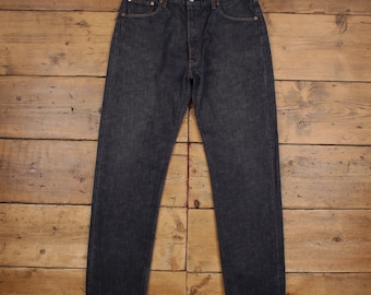 Levis 501 Jeans 34x33 Mens Blue Regular Straight Stonewash Button Fly Denim