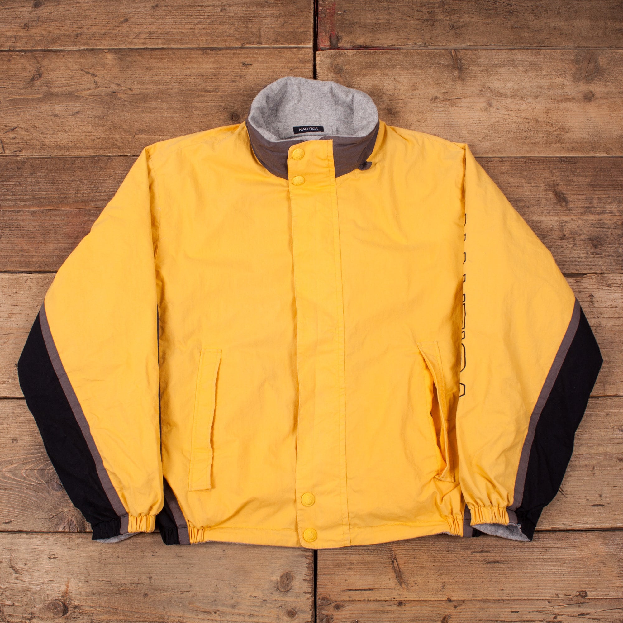 Mens Vintage Nautica Yellow Reversible Hooded Sailing Jacket | Etsy