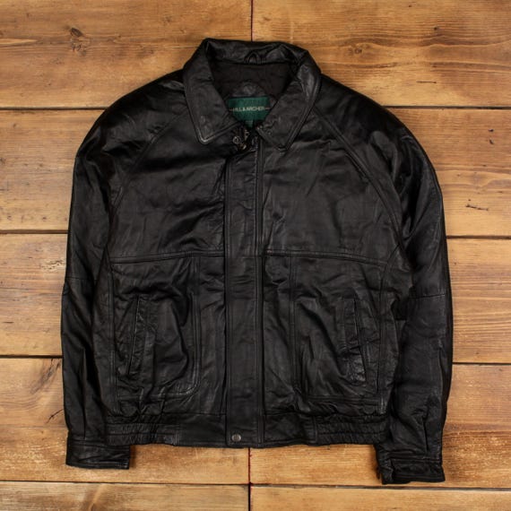 ヴィンテージ ヒル＆アーチャー レザージャケット L ボンバー ブラック
