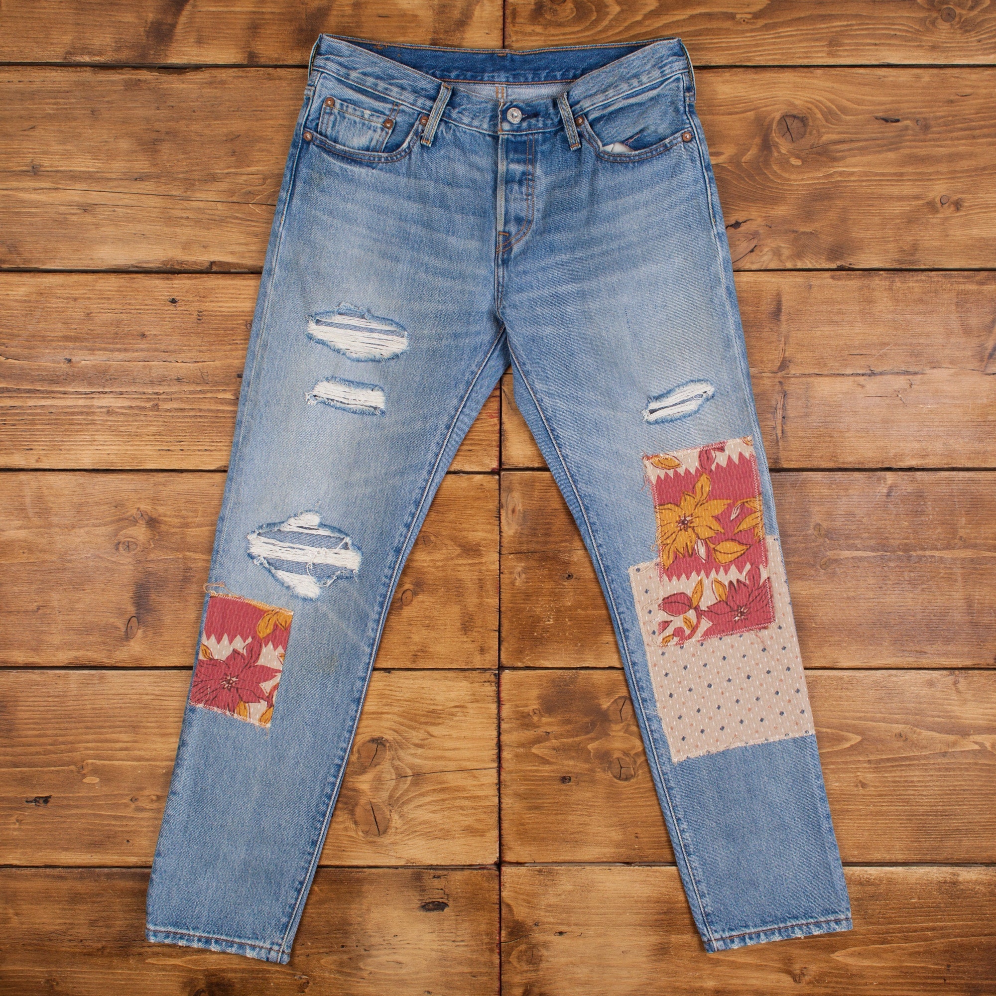 Denim Jeans Levis 501 Ct Tapered Levi's 501 CT Customized And
