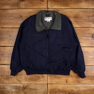 Vintage Columbia Outdoor Jacket XL Windbreaker Warm Up Blue