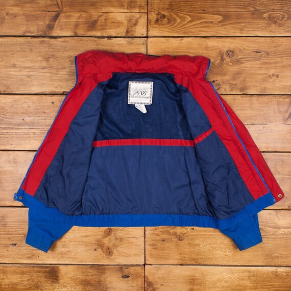 Vintage Munsingwear Windbreaker Jacket M Bomber Blue Zip