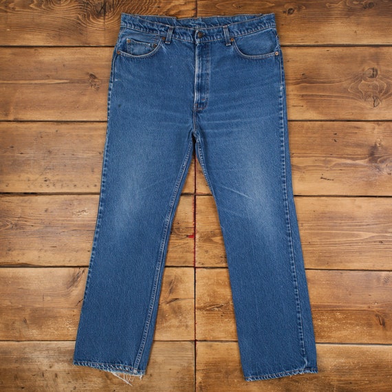 Vintage Levis 517 Jeans 36 X 31 USA Made 80s Stonewash Bootcut 