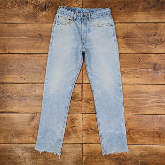 Vintage Levis 517 Jeans 31 X 31 USA Made 90s Raw Hem Light