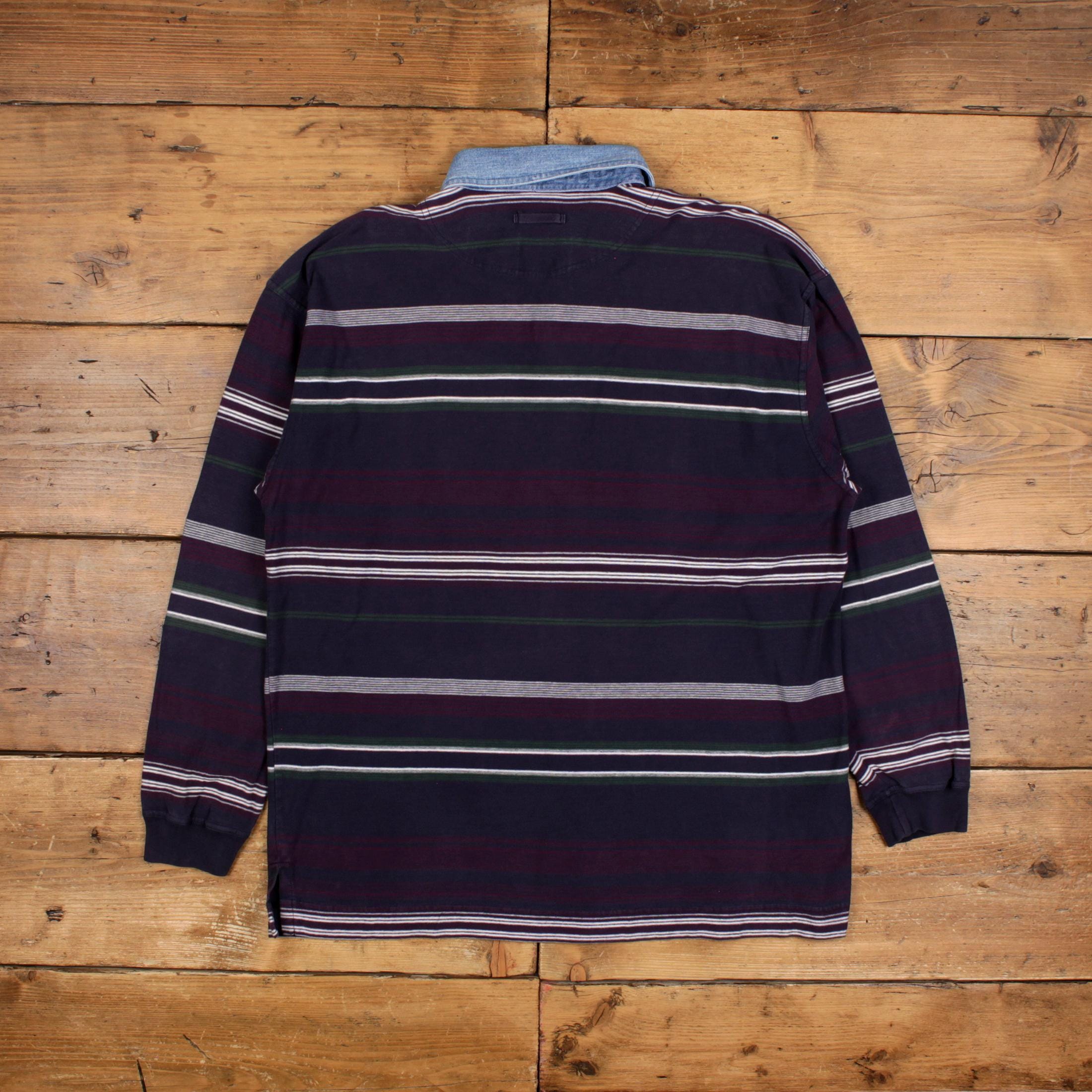 Vintage Polo Shirt T Shirt XL 90s County Seat Long Sleeve