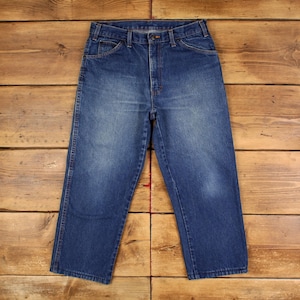 Vintage Dickies Jeans Pants Trousers 32x25 Denim Unisex Straight Blue Cotton