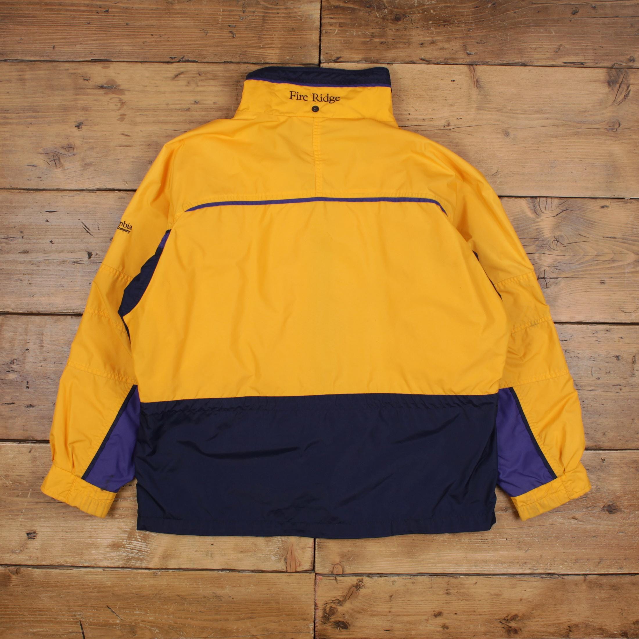 Vintage Columbia Outdoor Jacket XL 90s Windbreaker Yellow Womens