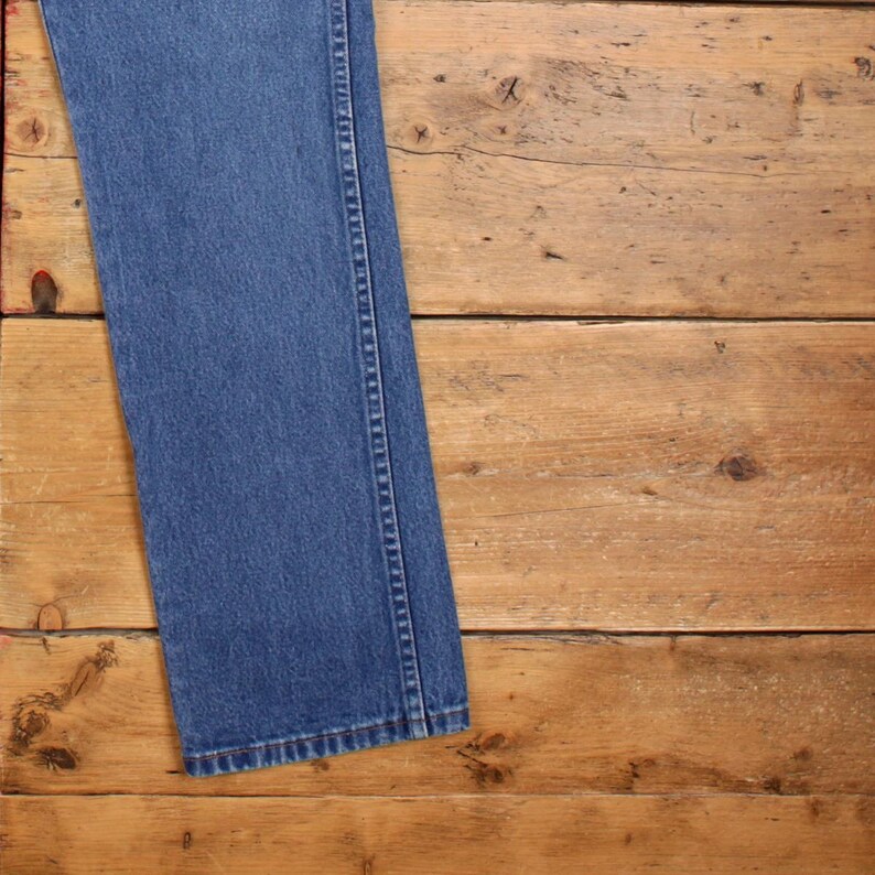 Vintage Wrangler Jeans 32x32 90s Blue 934den Straight Stonewash Western Denim image 9