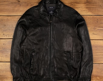 Men's Nautica Leather Jacket - Etsy