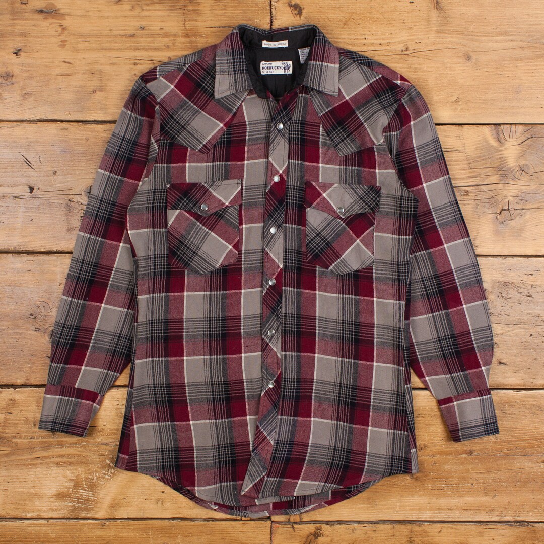 Vintage Grey Checked Shirt - L main image 0