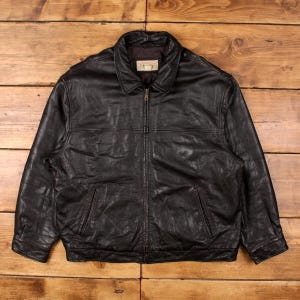 St Johns Bay Leather Jacket - Etsy