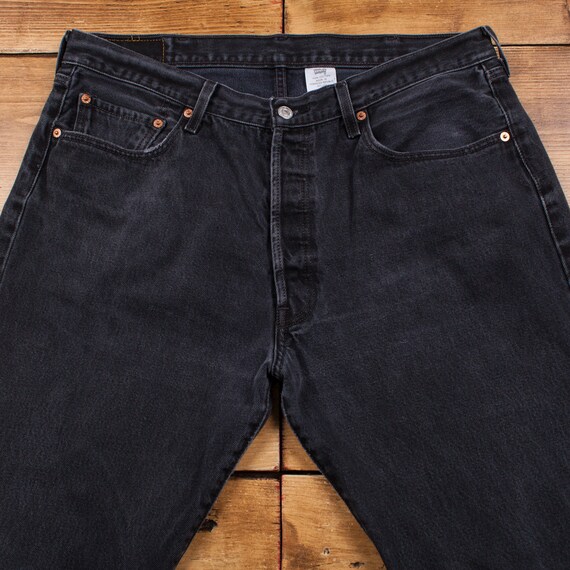 Vintage Levis 501 Jeans 36 x 34 Dark Wash Straigh… - image 4