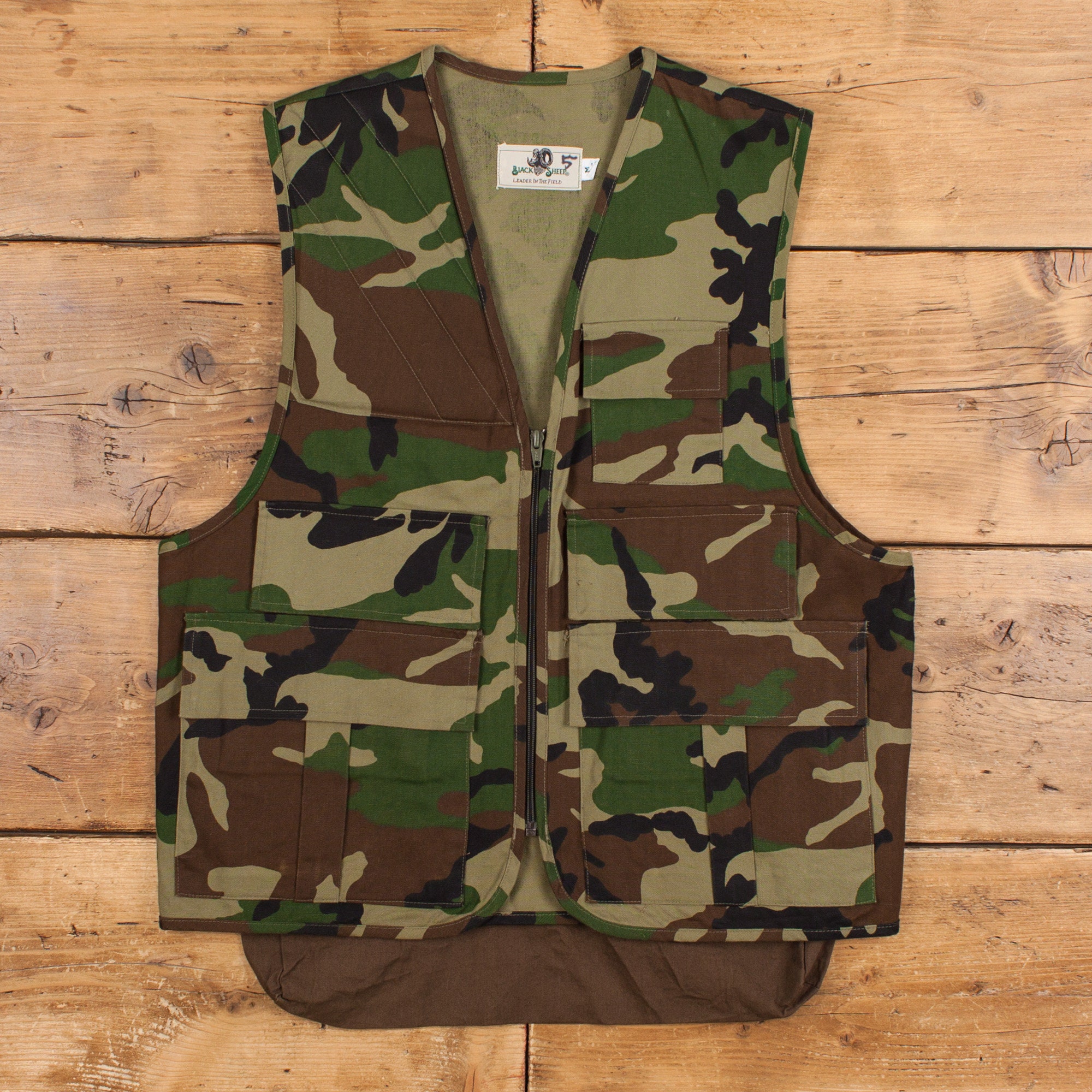 Vintage Black Sheep Workwear Gilet M Utility Vest Hunting 