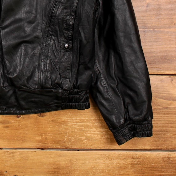 First Gear by Hein Gericke Leather Jacket XL Mens 00s Black Bomber