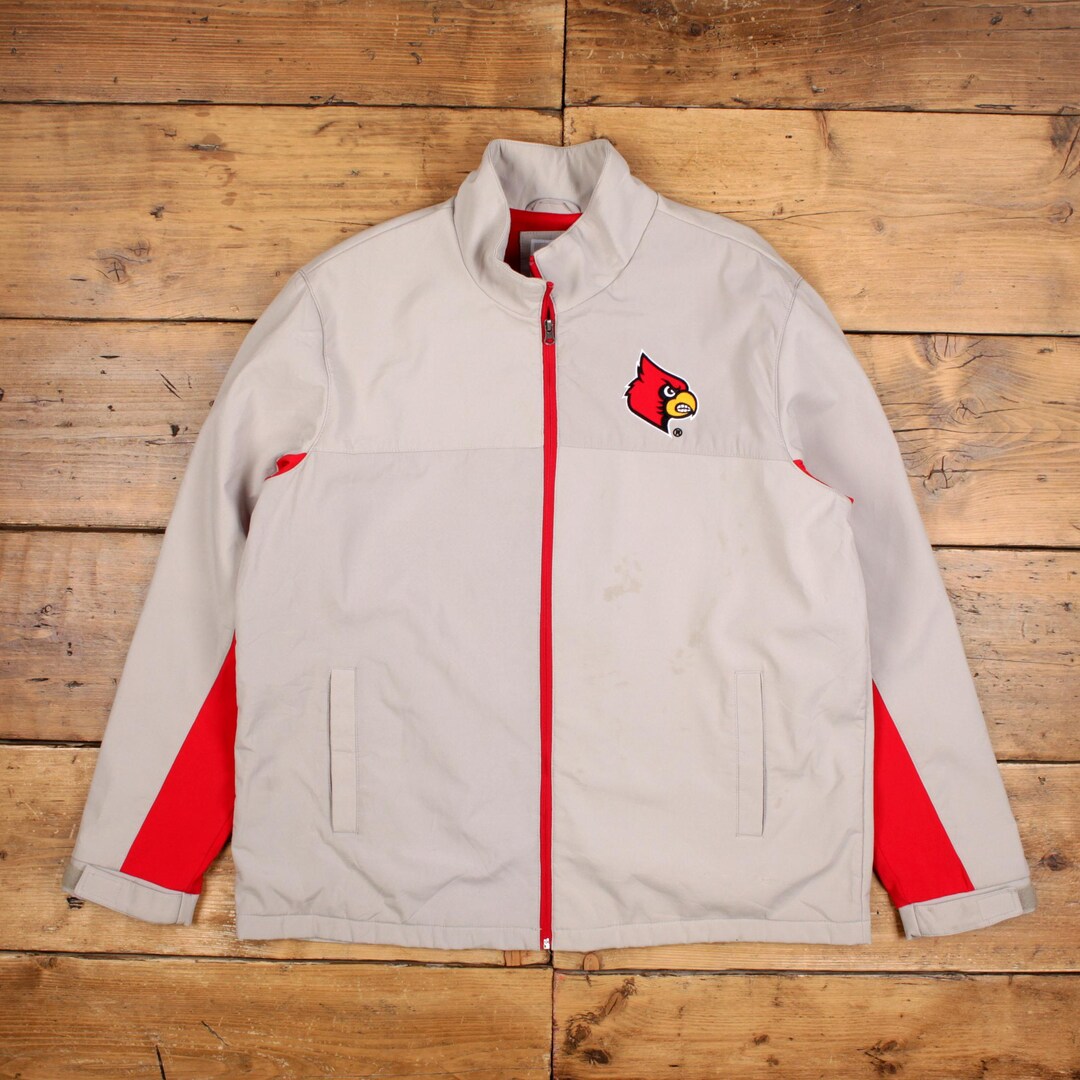 Vintage 58 Sports Track Jacket XL NCAA Louisville Cardinals Grey