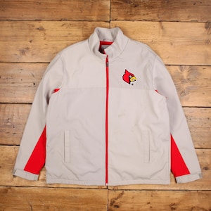 Vintage 58 Sports Track Jacket XL NCAA Louisville Cardinals Grey