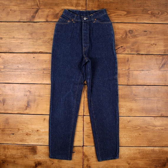 Vintage Levis Petites Jeans 25x30 Womens 80s Blue Stonewash Red Tab Denim