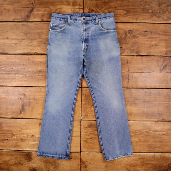 Levis 517 Bootcut Jeans 34x30 Blue Regular Boot Cut Stonewash Red Tab Denim