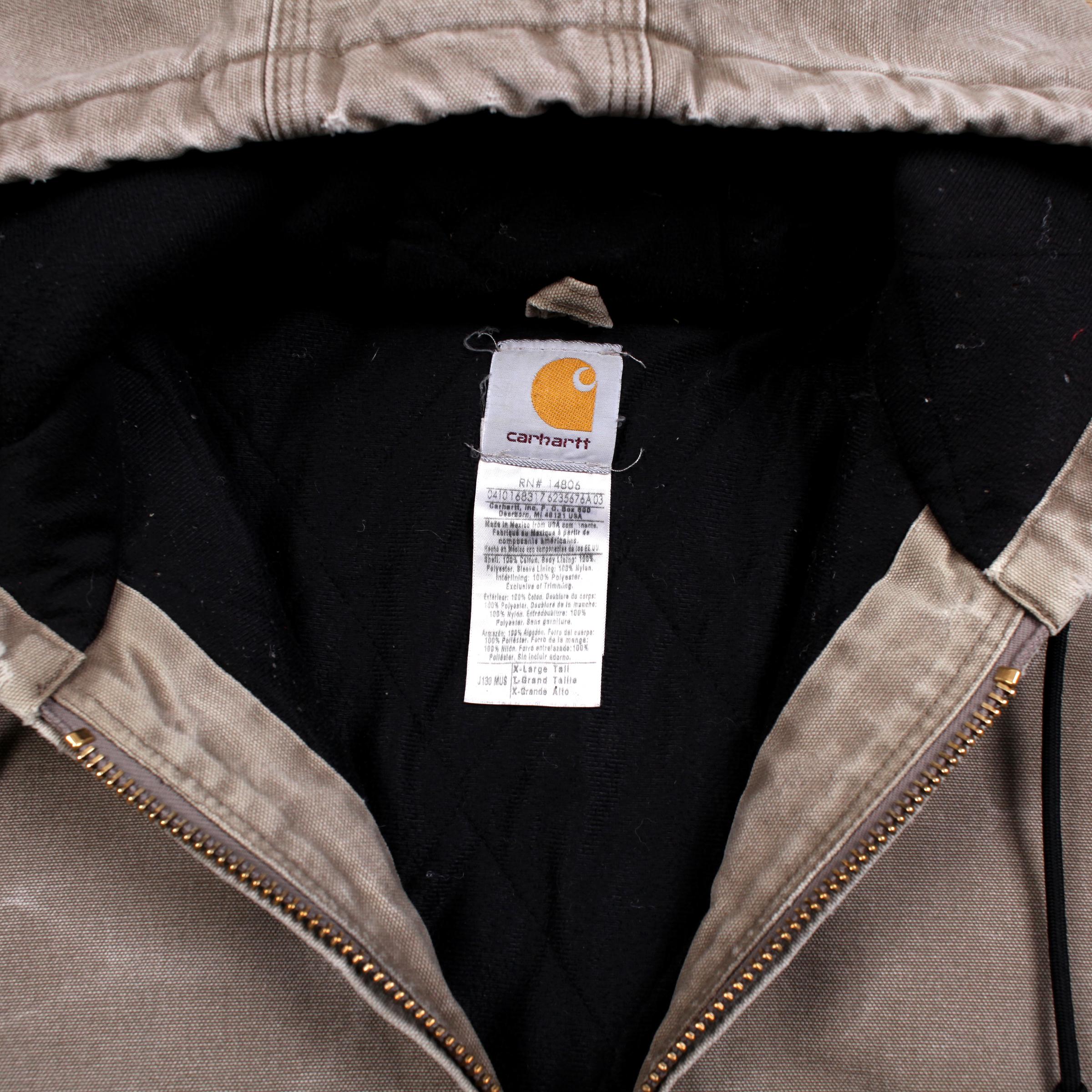 Vintage Carhartt Active Jacket XL Mens 00s Grey Hoodie Workwear