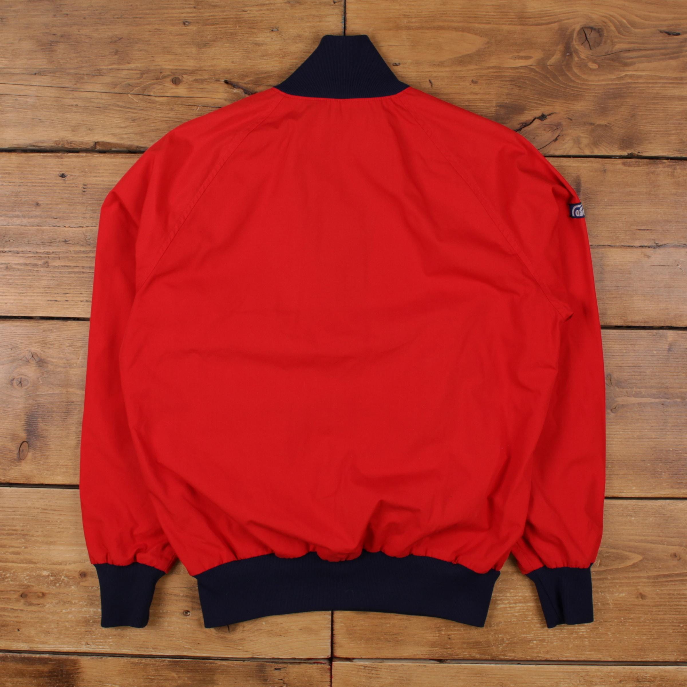 Veste Coupe-vent Vintage AFRC Taille L - Rouge - Années 80 Made In USA - Occasion Très Bon état