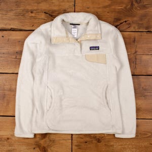 Vintage Patagonia Outdoor Jacket S Snap T Fleece Cream Womens