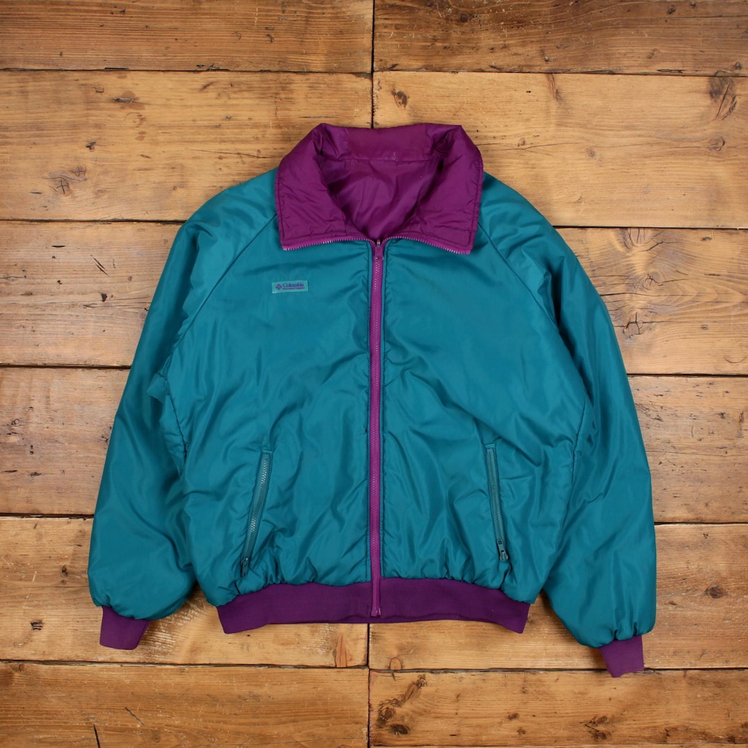 ジャケット・アウター 00s Columbia reversible jacket cityboy Vintage Columbia Outdoor Jacket XL Padded Reversible Blue - Etsy