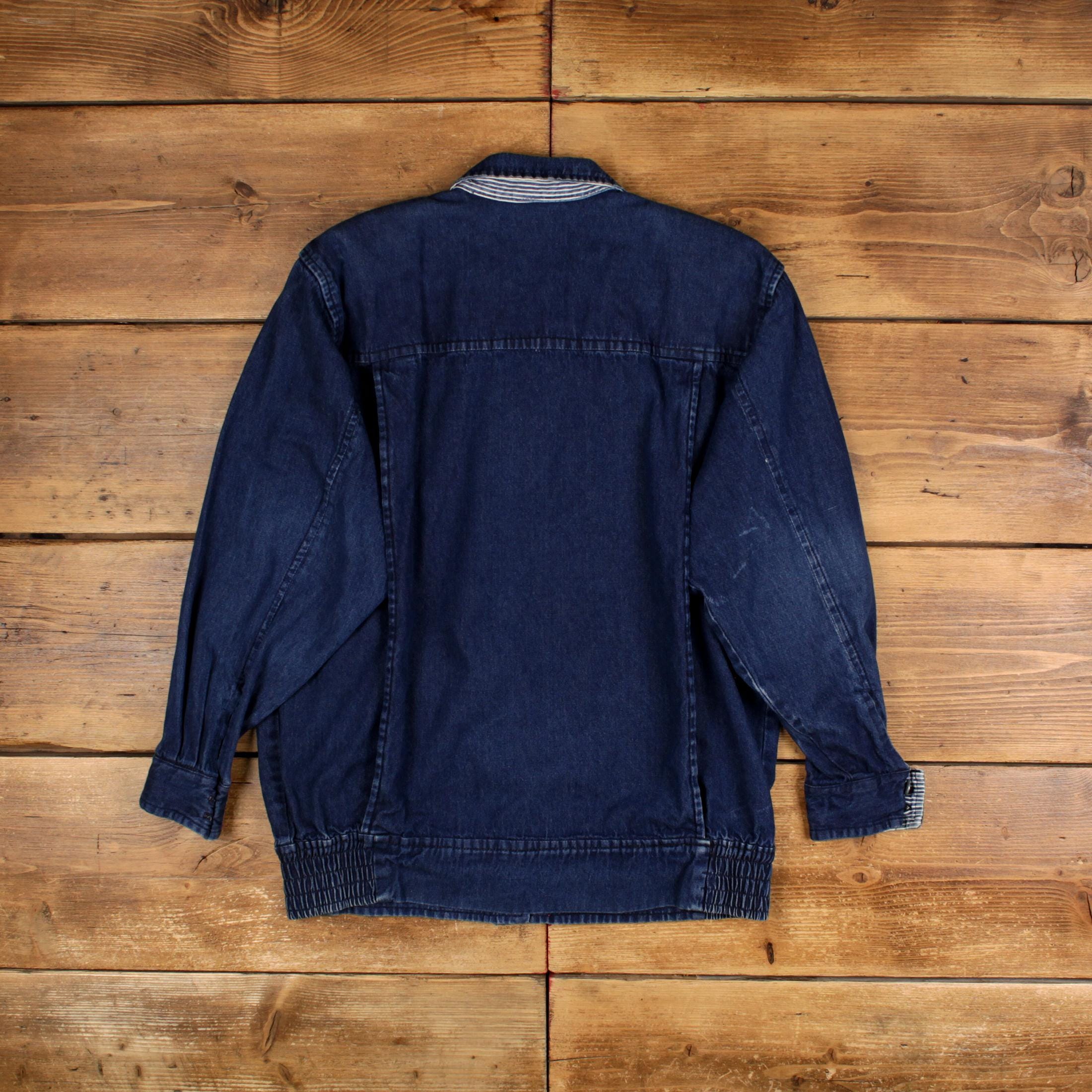 Vintage Gotcha Covered Denim Jacket M 90s USA Made Blue Womens - Etsy