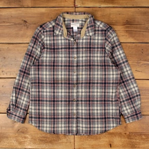 Vintage Pendleton Wool Flannel Shirt Plaid L Womens Long Sleeve Heritage Outdoor image 1
