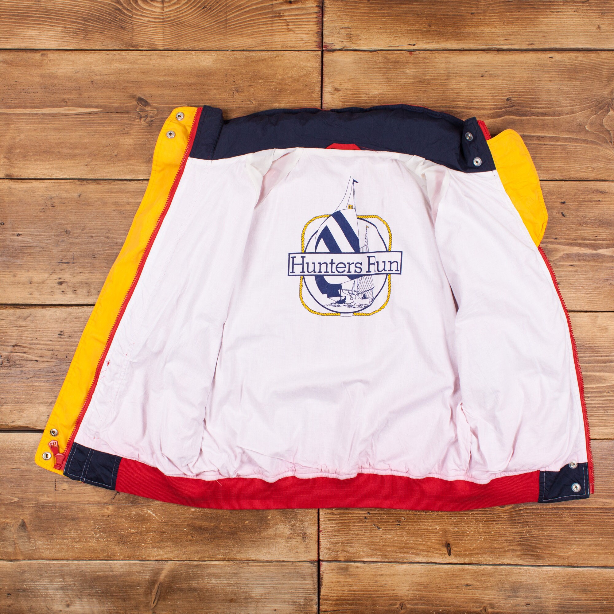 【U LAN】Hemston Overwork Jacket Vintage Hunters Run Jacket M Lined Lightweight Full Zip