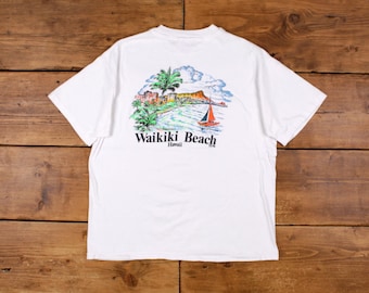 Vintage Hanes Single Stitch T Shirt Blank Medium 90s USA Made