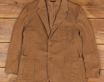 Vintage Levi's Corduroy Jacket L 70s Blazer Panatela Corduroy Brown Button
